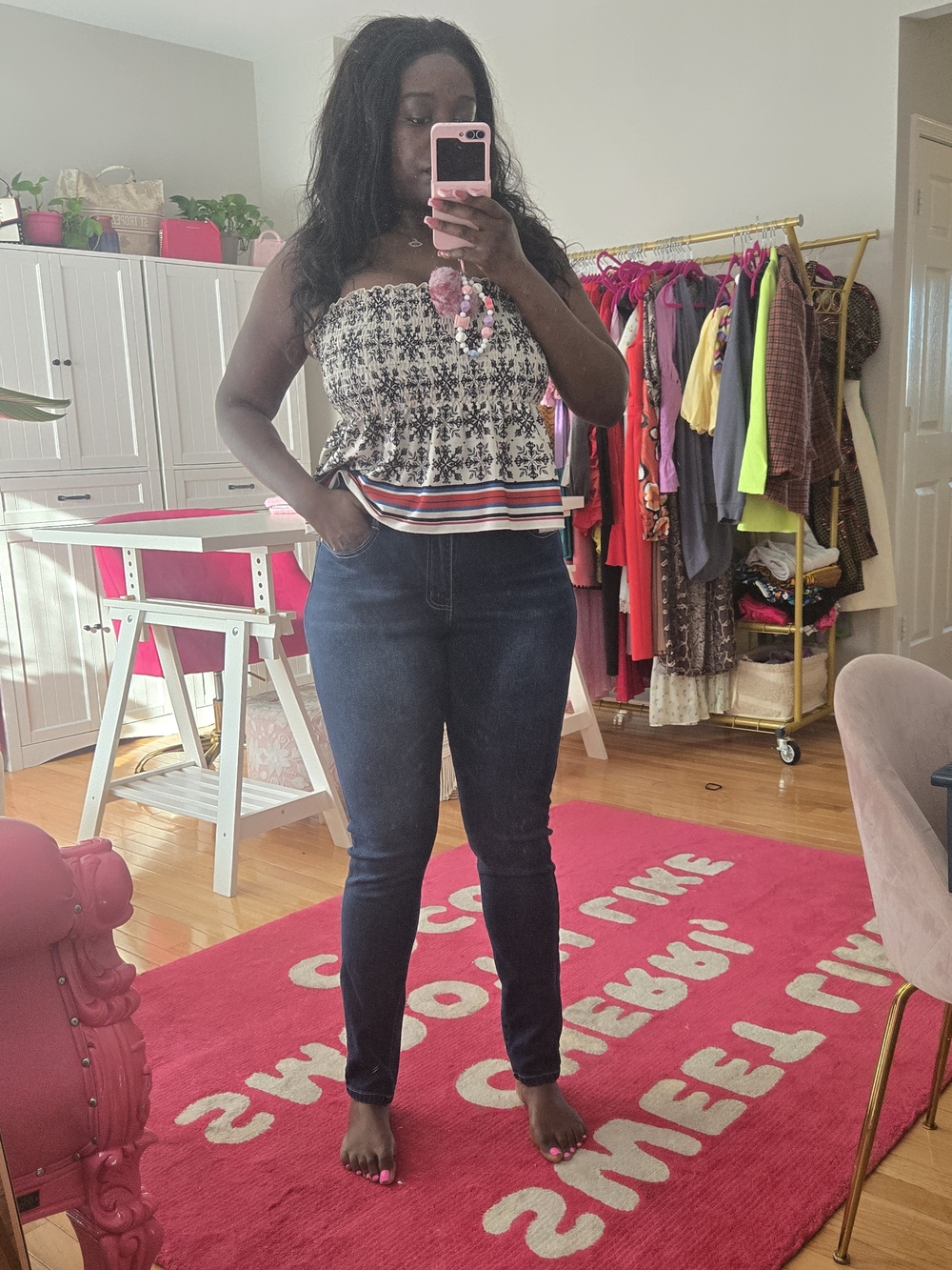 Fashion Nova Dark Blue High-Rise Skinny Jeans